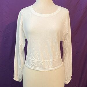 We The Free White Long Sleeve Tie-Back Top. Size XS.